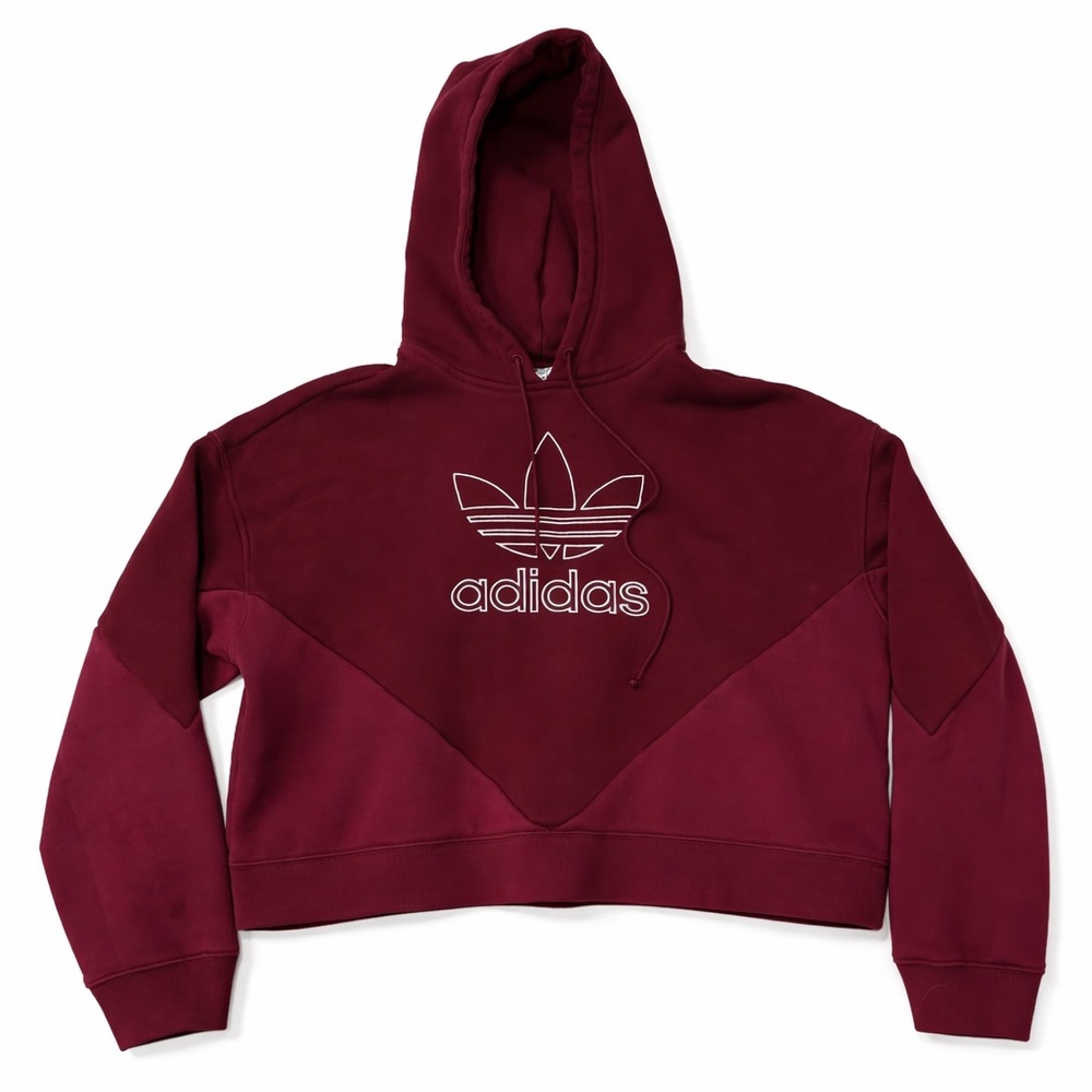 Adidas Burgundy cropped Hoodie